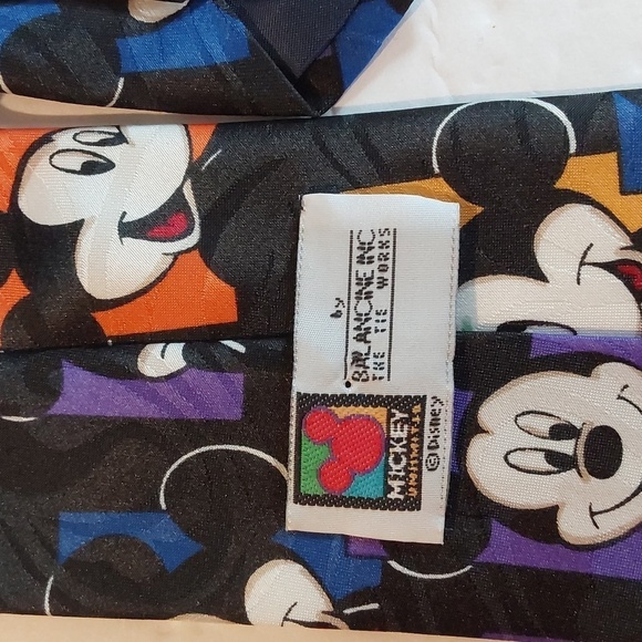 Mickey Mouse Tie Disney Multi-Color Cartoon Expressions Comic - Picture 5 of 7